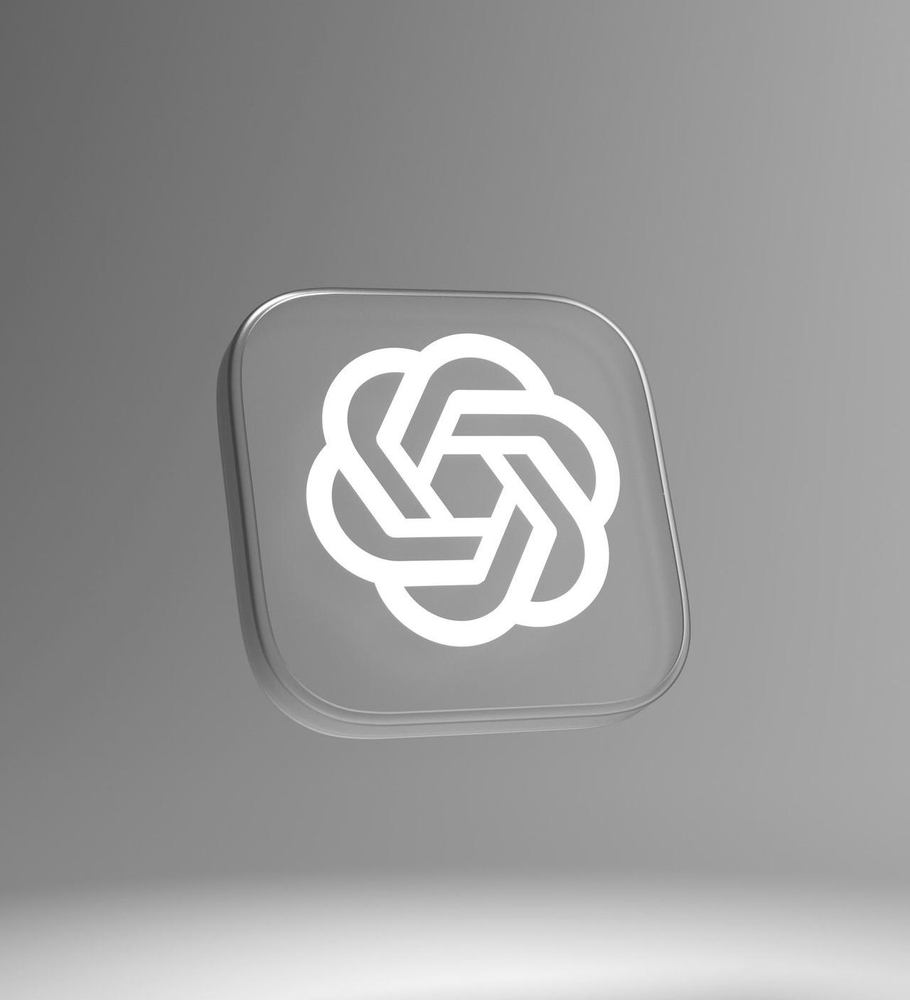 A white square with a knot on it